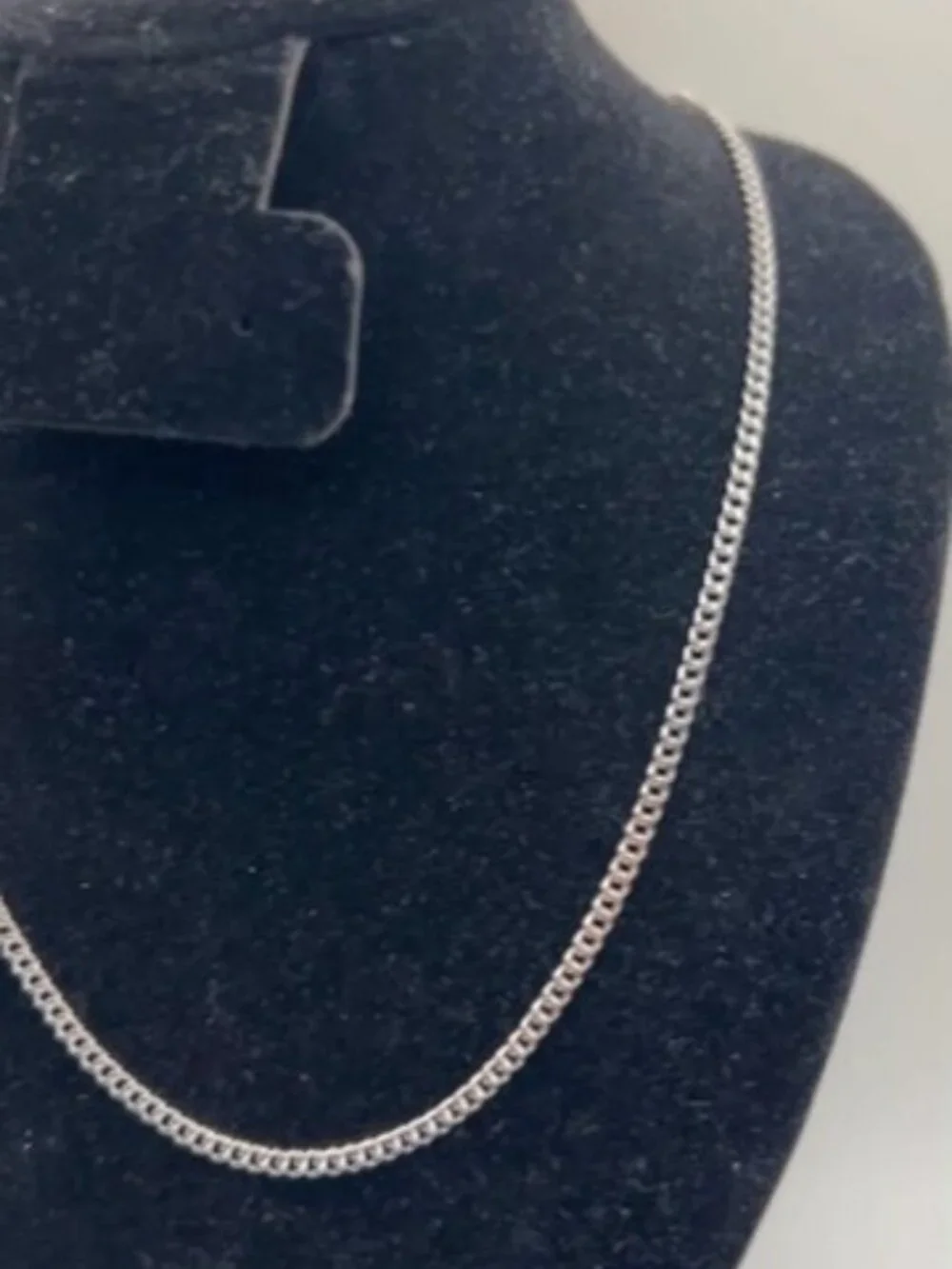 Real Silver Cuban Chain Plated Stainless Steel 3mm 22 Inch Mens Waterproof